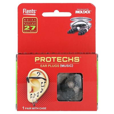 Protechs, Earplugs, Sheet Music, 1 Pair, Case Included