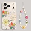 Flower Mobile Phone Case for iPhone17 Transparent 16promax Lanyard 15 Spring 14 High-end Sense 12 Soft 11 Sets