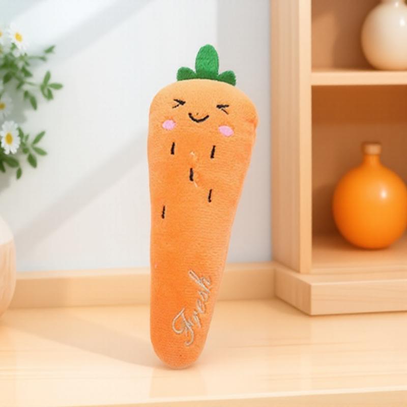 

Plush Cat Chew Toys Long Teeth Interactive Catnip Plush Kitten Toy for Indoor Cats Pet Toys Soft Biting Teething Fun Play