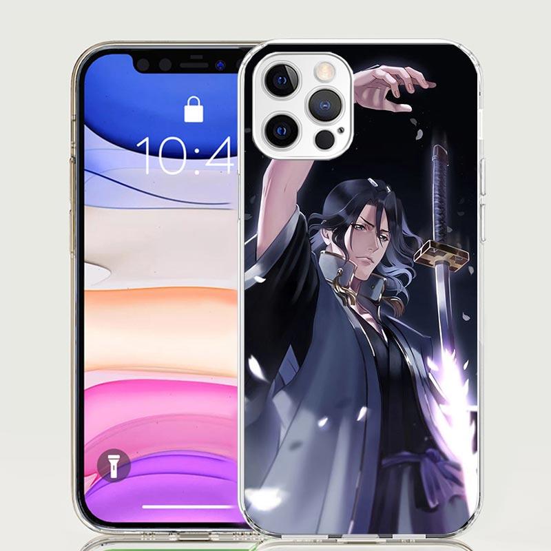 Bleach Kuchiki Byakuya Phone Case For Iphone 11 12 13 Mini 14 15 Plus 17 Air 16 Pro Max 16E 7 8 SE Art Customized Coque Capa Cas