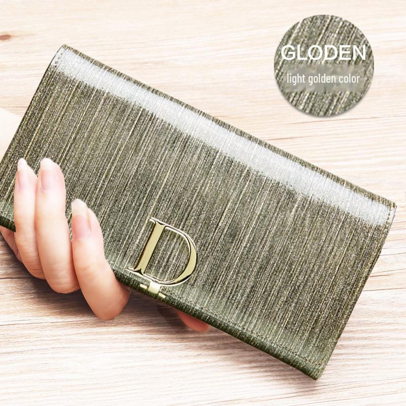 Echtes Leder Damen Langbörse - Großes Fassungsvermögen Rindsleder Europäisch & Amerikanisch Multifunktionale Schlanke Handgeldbörse