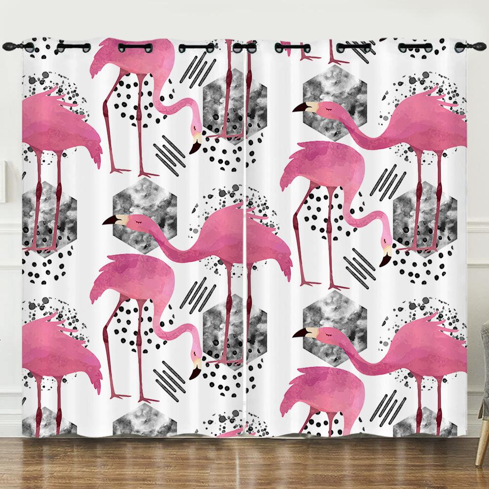 Curtain Cartoon Animal 3D Digital Printing Blackout Curtain Punching