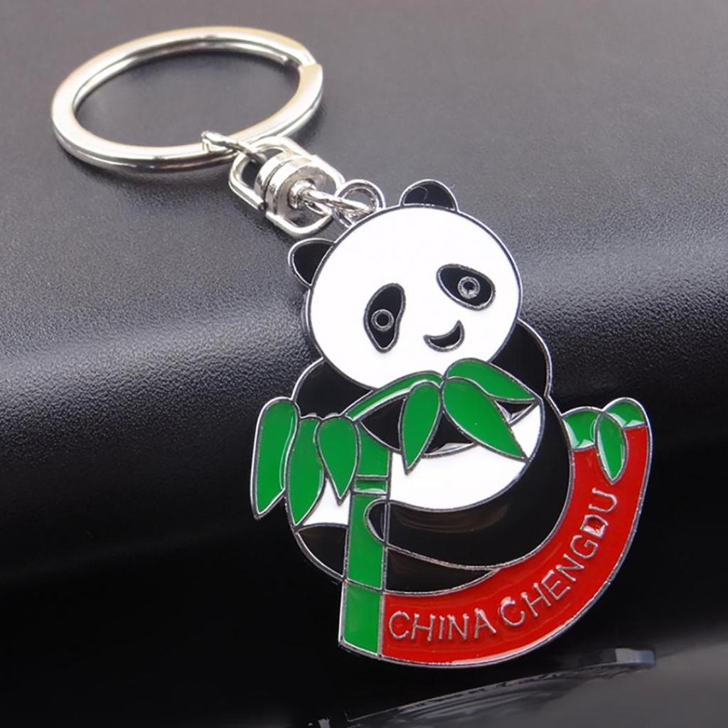 Fashion Lovely Panda Metal Keyring Keychain Car Key Holder Bag Pendant Gift