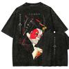 Giappone Classico Anime Ghost in The Shell Stampa Grafica Retro Lavata Maglietta Nuova Moda Harajuku Unisex Donna Cotone Maglietta Larga
