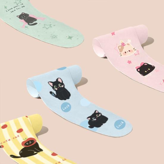 Siyah Kedi Tasarımlı Tuvalet Kapağı Uzatılmış Yuvarlak Kare Tuvalet Paspası Yıkanabilir Yeniden Kullanılabilir Nefes Alabilir Rahat Oturak Örtüsü