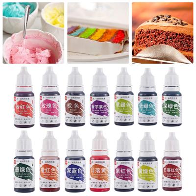 Colorant alimentar de 10 ml, rezistent la decolorare, ușor de amestecat, ingredient natural, fondant, prăjitură pentru glazură, colorant alimentar, consumabile pentru copt
