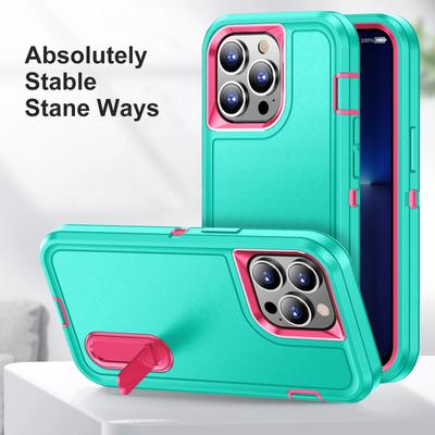 Funda híbrida resistente con soporte de armadura para iPhone 16 Pro Max 15 14 13 12 11 XR XS 7 8 Plus 3 en 1 Otter Case Box Hard a prueba de golpes Funda de protección completa