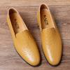 Klassische Marke Herren Leder Freizeitschuhe Massage Sohle Slipper Trendy Vielseitig Herren Arbeitsschuhe Pendeln Täglich Übergröße 36-48