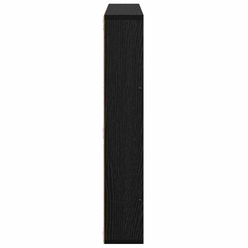 Magazine Shelf 2 pcs Black Oak Effect 60 x 12 x 70 cm