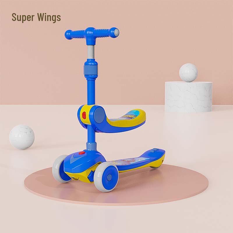 Super Wings 2-in-1 Kids Scooter and Balance Bike