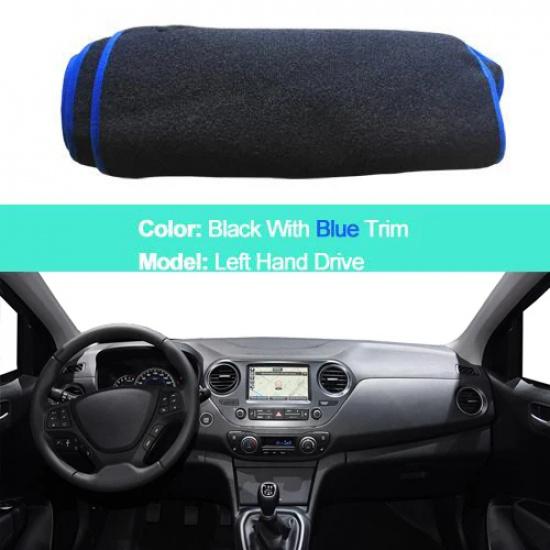 2 Layers Car Inner Dashboard Cover Dash Mat Carpet Cape for Hyundai i10 2nd Generation 20142015 2016 2017 2018 LHD Anti-dity