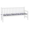 Garden Bench Cushion Grey Check Pattern 180x50x4 Cm Oxford Fabric
