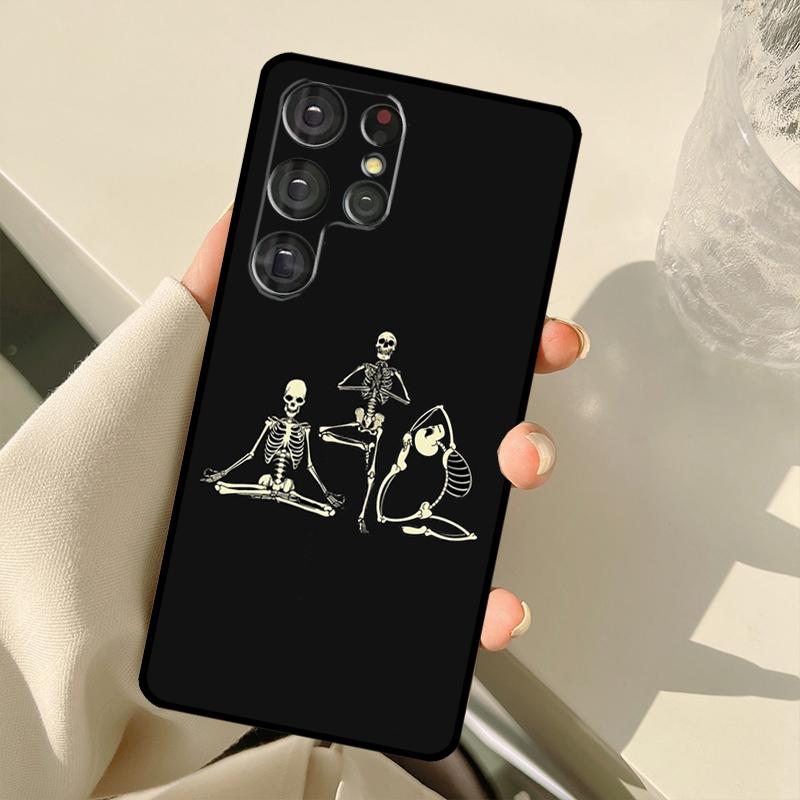 Skeleton Yoga For Samsung Galaxy S23 S22 Ultra S21 S20 FE S8 S9 S10 Note 10 Plus Note 20 Ultra Phone Case