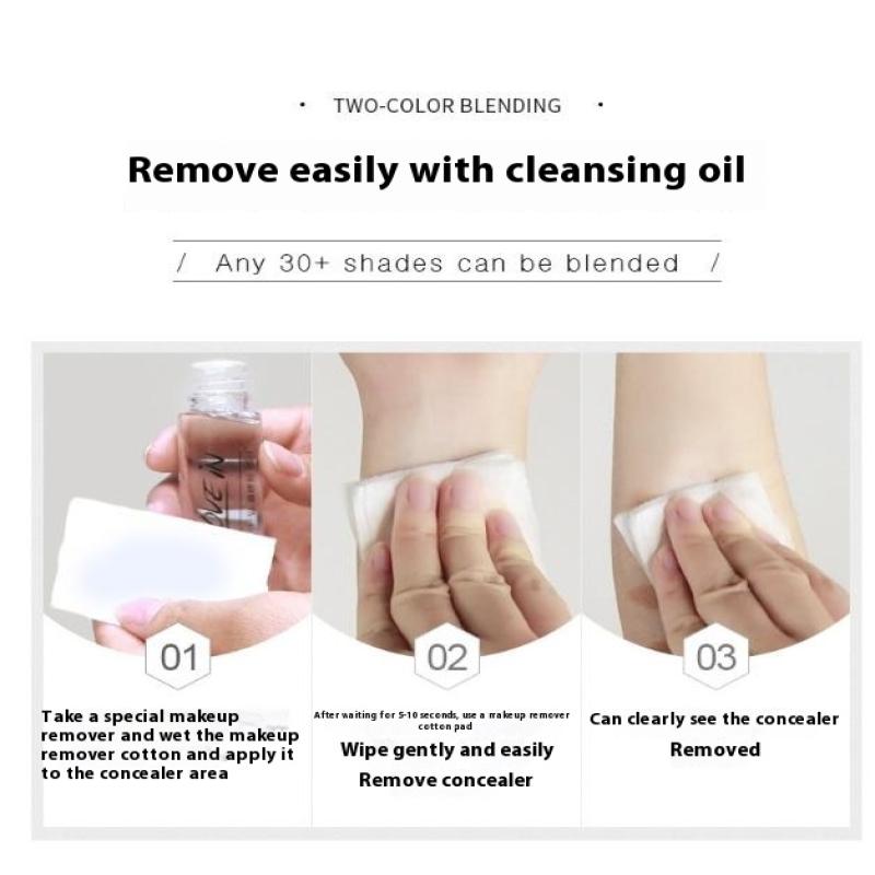 Tattoo Concealer Waterproof Brightening Cover Tattoo Dark Circles Acne Marks Scars Birthmarks Invisible Two-Tone Concealer