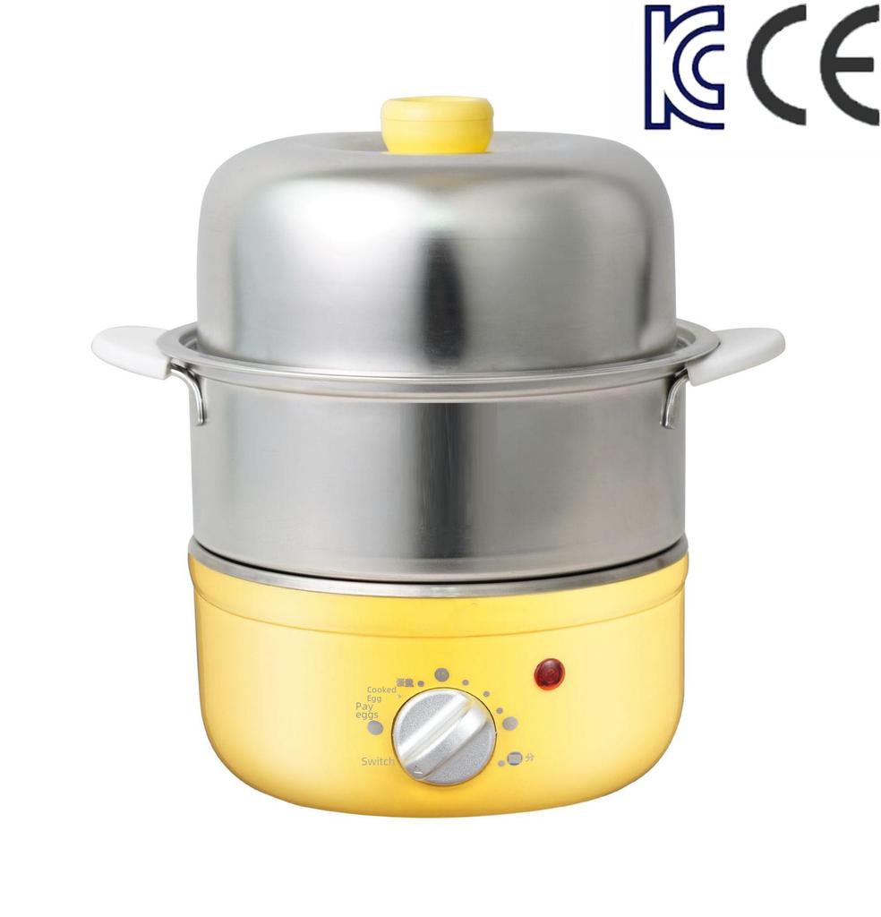 304 Stainless Steel Double-Layer Egg Steamer with Timer & Auto-Off - Household Breakfast Machine