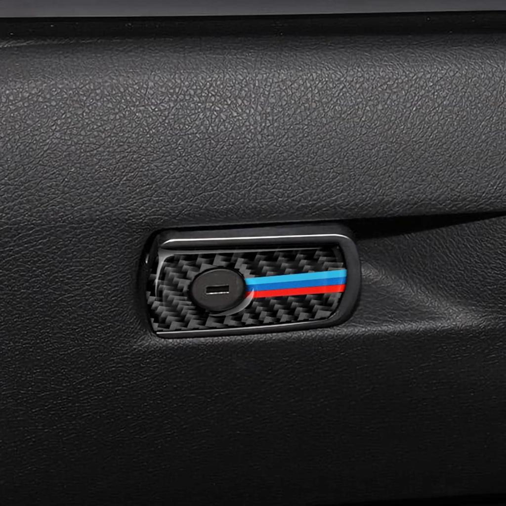 Car Glove Box Decal Storage Box Sticker Carbon Fiber Trim Compatible with BMW F30 F31 F34 3GT F32 F33 F36 3 4 Series Accessories
