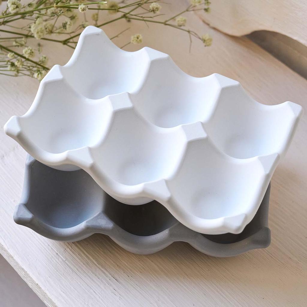6-Compartment Egg Holder Silicone Mold DIY Jewelry Staorage Box Casting Molds Plaster Resin Craft Making Home Decor Supplies