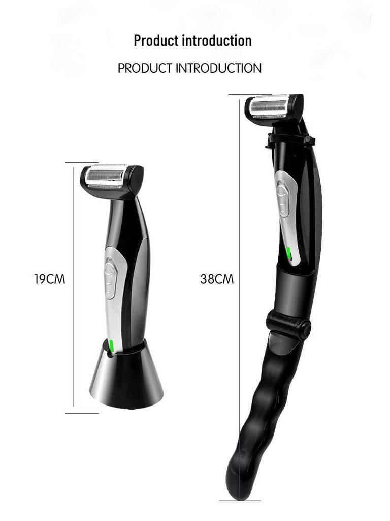 2024 USB Rechargeable Electric Back Shaver - Waterproof with Handle