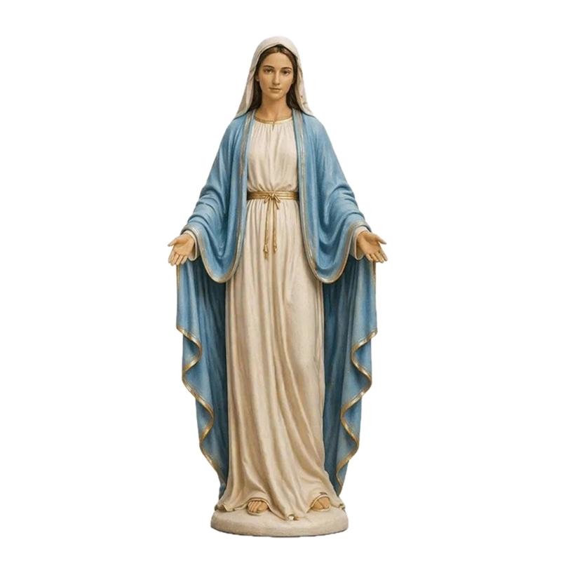 Großzügige Jungfrauen Statue, Jungfrau Maria Figuren Katholisches Geschenk Religiöse Statuen Skulpturen Outdoor Indoor Heimdekorationen