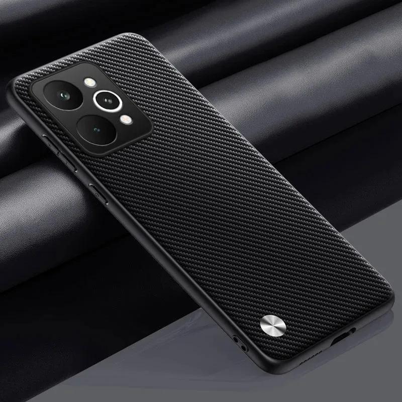 

Case for Realme 15 Pro Carbon Fiber PU Leather Cover for Realme 15 15Pro Matte Anti-Shock Plain Cases Bumper Realme 15 Pro