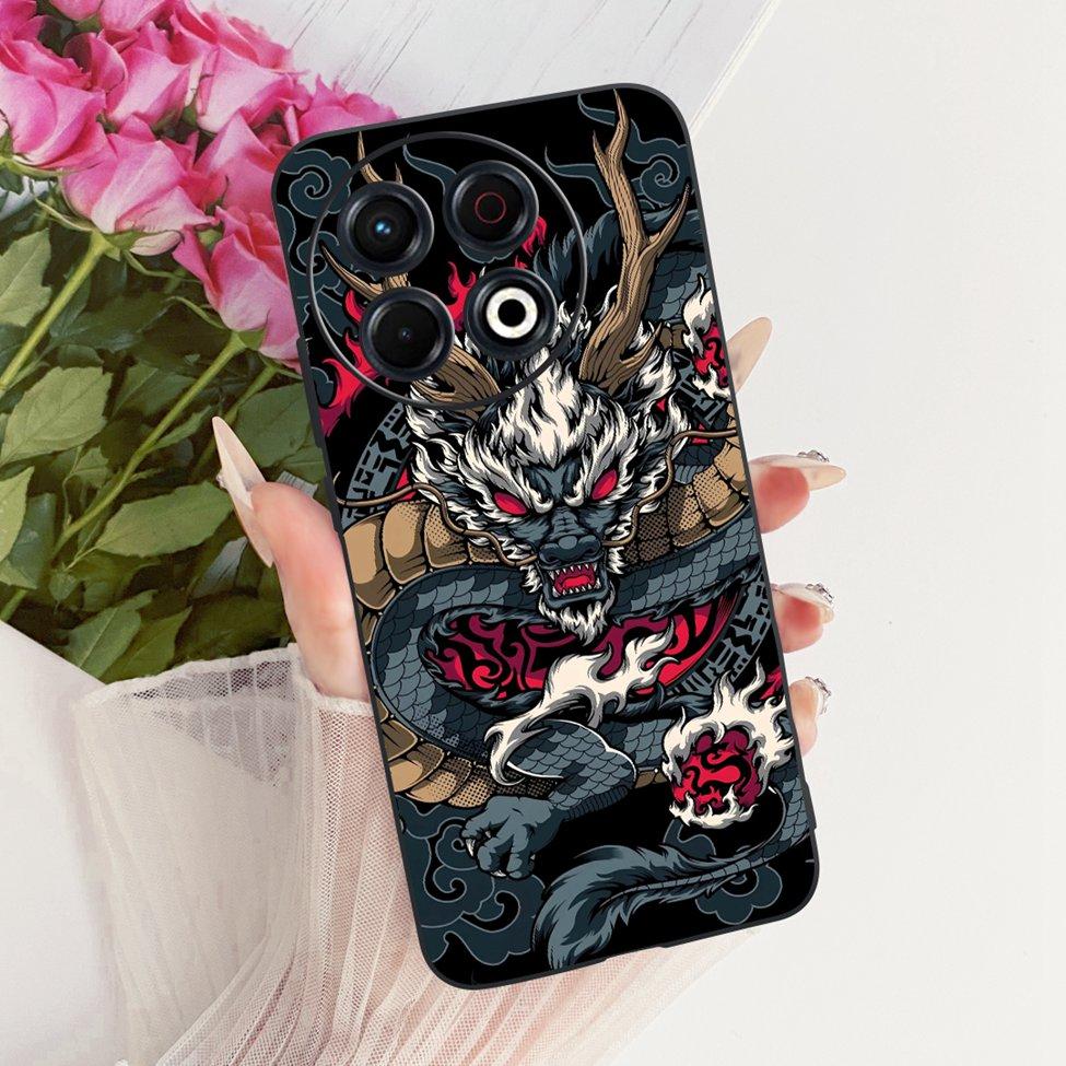 Phone Case For Tecno Spark 30 Pro 4G Cover KL7 Luxury Fashion Cute Cat Funny Painted Bumper For Tecno Spark 30 Pro 4G Casing