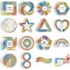 2025+ 75Pc Calm Stickers for Anxiety Sensory Textured Sensory Stickers Anti Stress Anxiety Relief Items Boho Calm Sticker Bulk