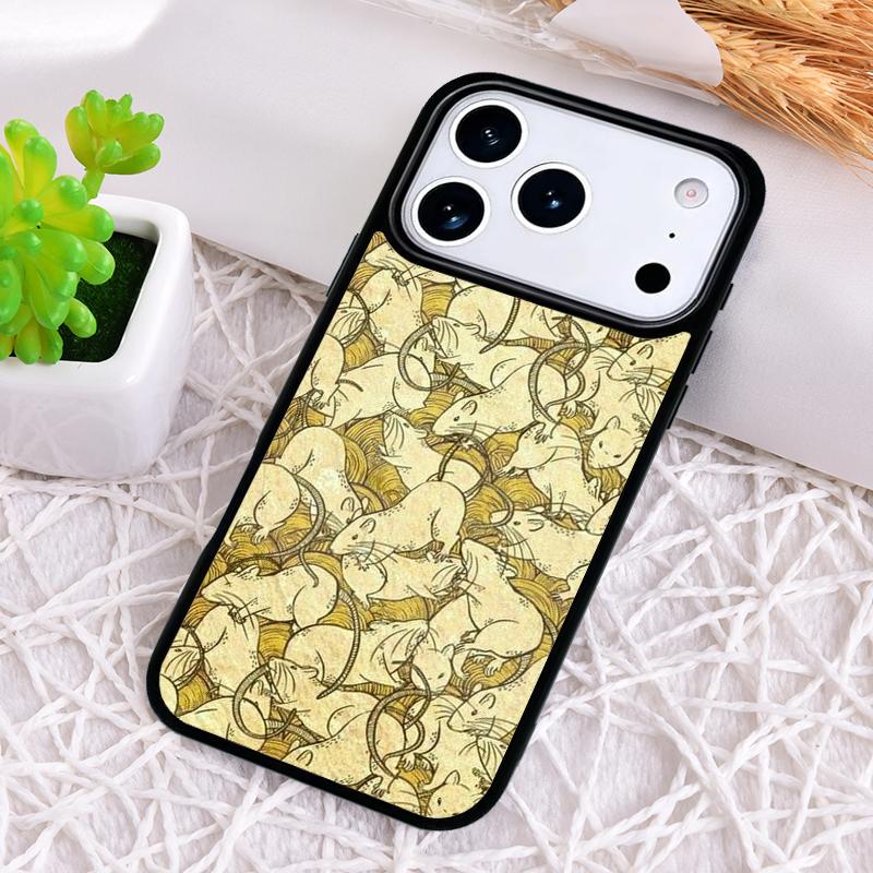Mouse Rat Soft Shockproof Phone Case for iPhone 17 Air 16e 15 11 12 14 13 Pro Max Cover Coque