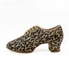 Fashion New Material Dance Shoe Three-dimensional Leopard Print Adult Women Indoor Soft-soled Latin Dance Teacher Dancing Shoes