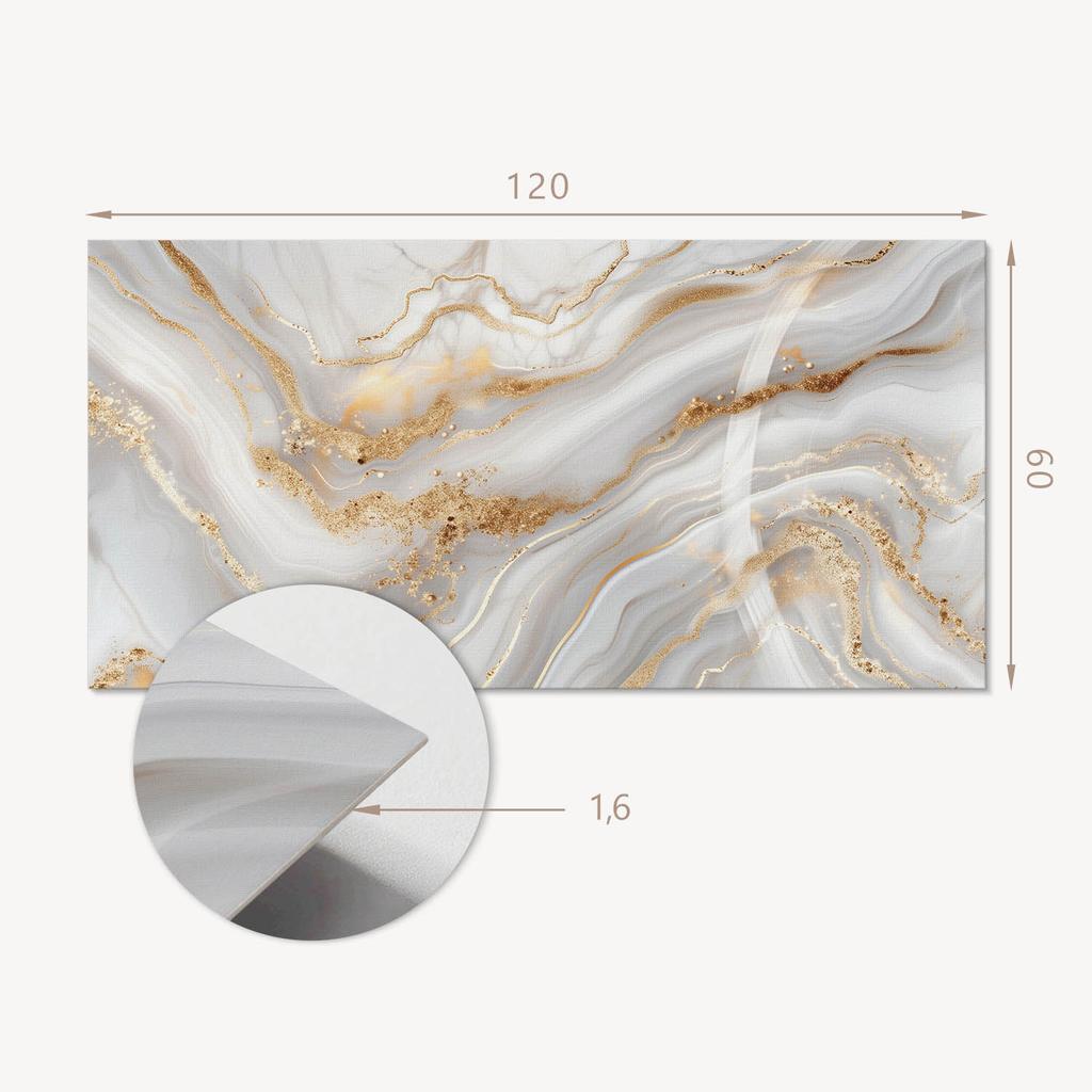 Self-Adhesive Printed Vinyl Panel 120x60 Cm Abstract Waves with Details