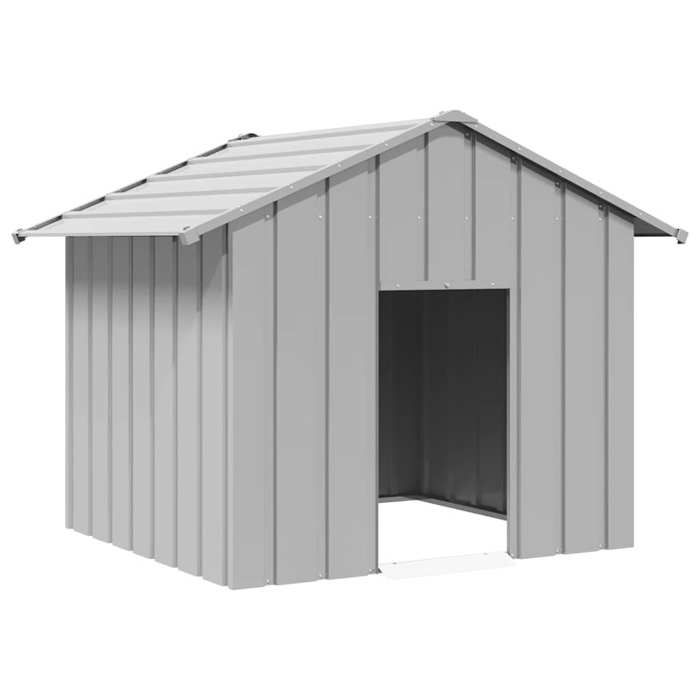VidaXL Niche pour chien avec toit noir 131x101x102 cm acier galvanisé, cage de chien, abri pour chien, cage pour animaux de 4100918