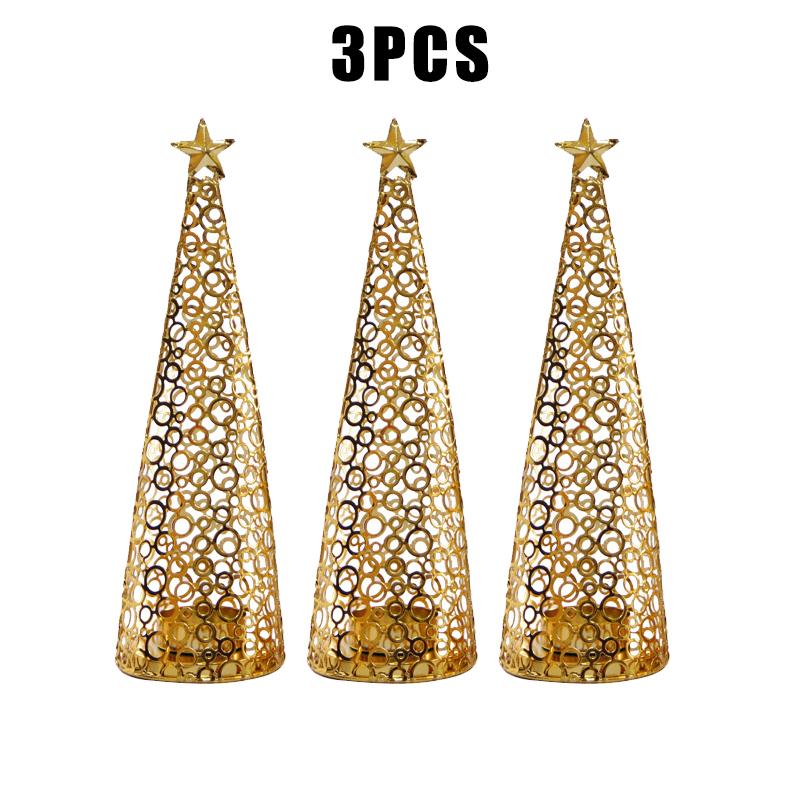 Christmas Tree Tea Light Candle Holder Metal European Design Wedding Reception Decor Festive Table Centerpiece