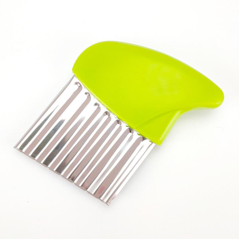 Stainless Steel Wavy Potato Cutter - Kitchen Gadget for French Fries and Vegetables