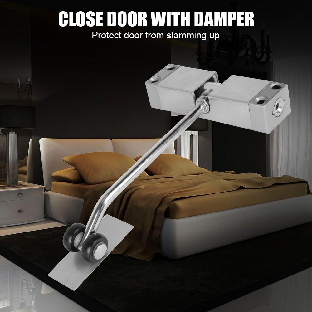 Aluminum Zinc Zinc Alloy Door Closing Device Adjustable Speed Spring Tension Door Closer  Security Doors