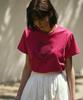 THE GREEN LAB Heart Planet 1 Graphic Short Sleeve T-Shirt [Pink]
