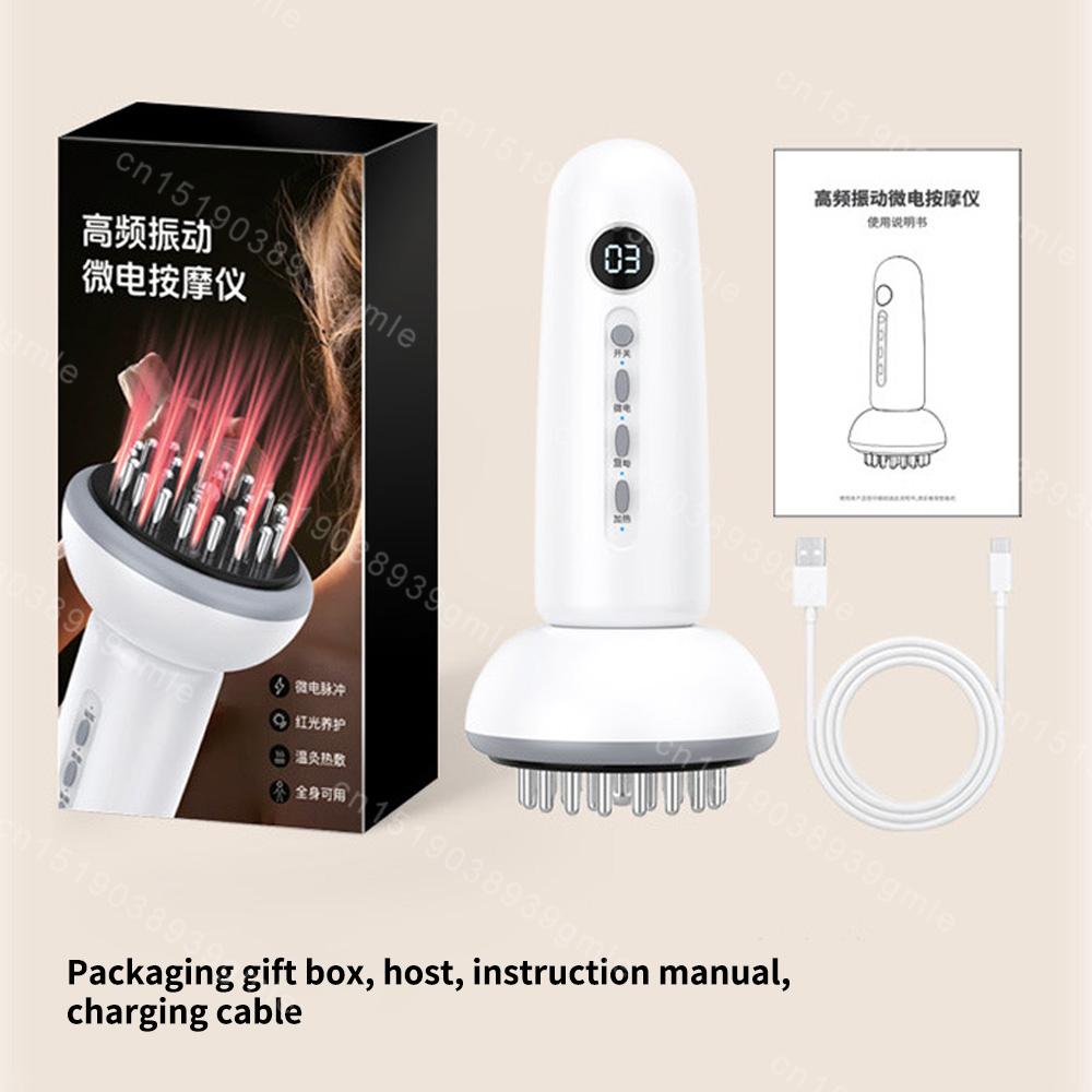 

Электрический массажер для тела Гуа Ша для сжигания жира, скребок для похудения, меридианная щетка, инструмент Гуа Ша, вибрационный, инфракрасный, антицеллюлитный белый