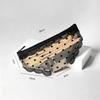 Briefs Shaped Mesh Cosmetic Bag Lace Trim Clear Mini Zipper Makeup Pouch Lipstick Earphone Jewelry Storage Travel Portable