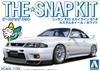 AOSHIMA The Snap Kit Series Nissan R33 Skyline Custom Wheel Plastikowy model 1/32 GT-R (Biały) Oznaczony kolorem nr 15-SP3