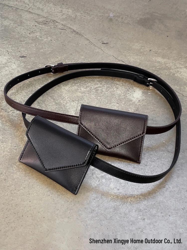 

Модная мини-поясная сумка для женщин 2024: Стильная поясная сумка и держатель для карт 10.5*7cm (Strap Length: 105cm) красный/кофейный