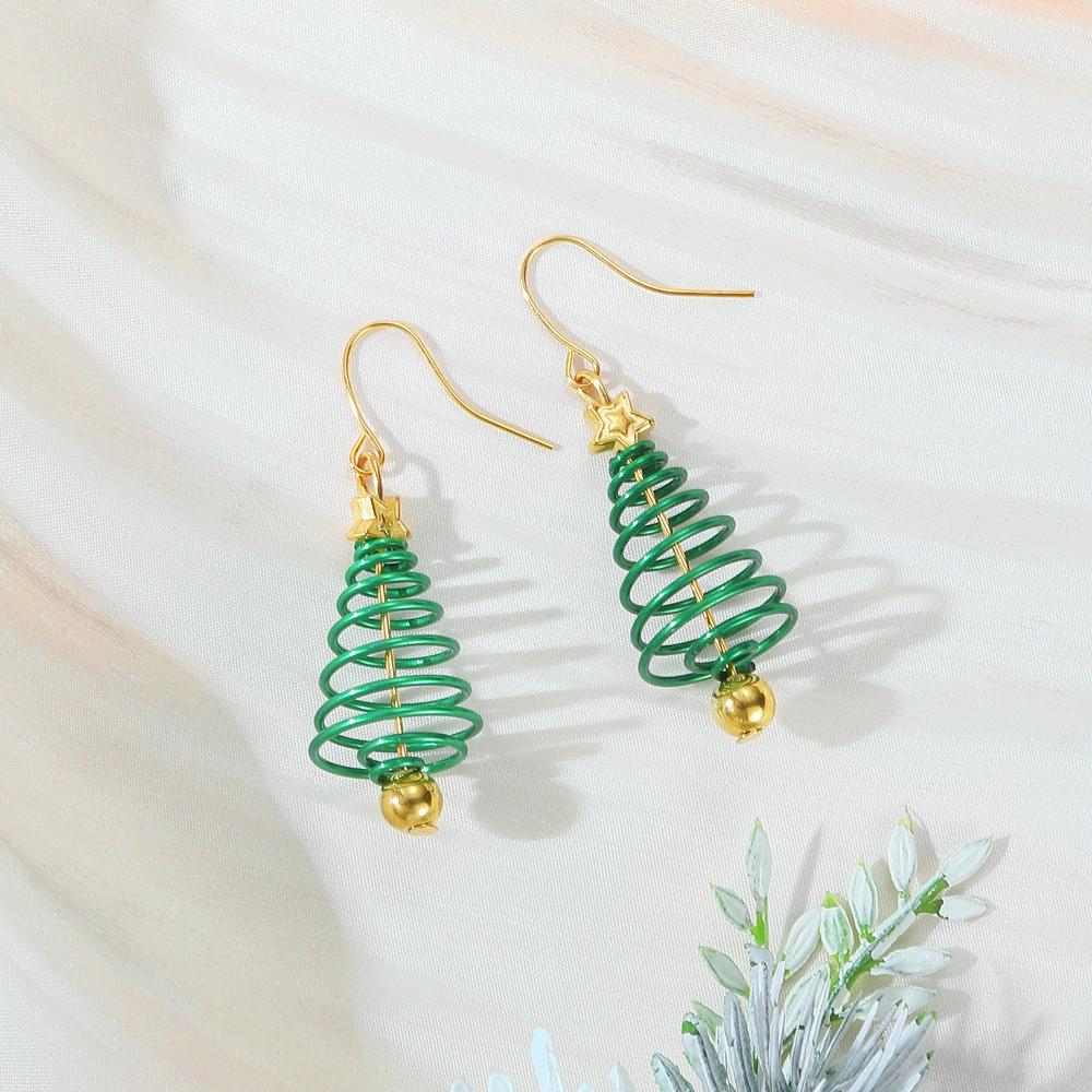 2022 Nové náušnice na vánoční stromeček Módní Elegantní náušnice s přívěskem Vánoční dívka Roztomilé náušnice