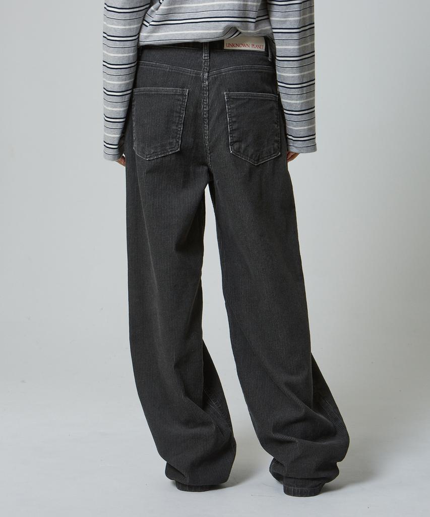 UNKNOWN PLANET Daily Wide Corduroy Pants Gray