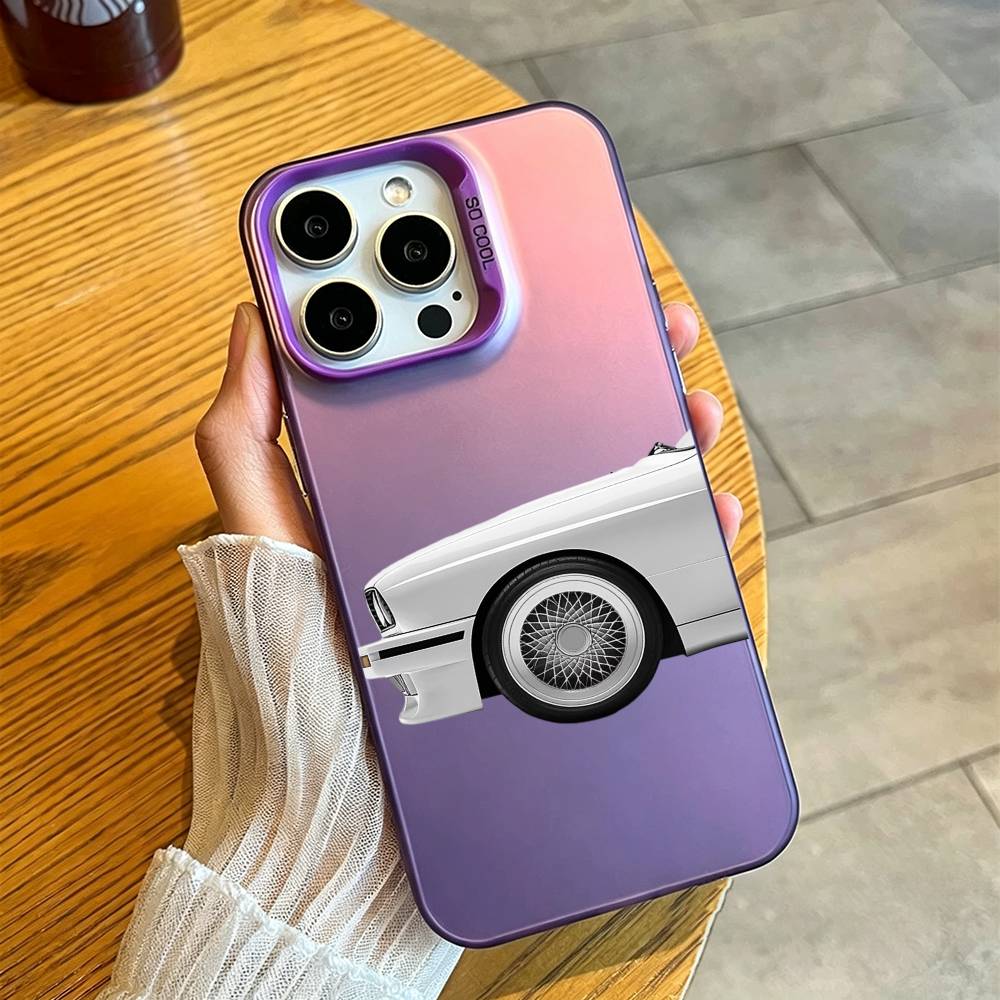 E30 CAR Phone Case For iPhone 17,16,15,14,13,12,11 Plus,Pro Max,XS,Colorful Silver Purple Cover