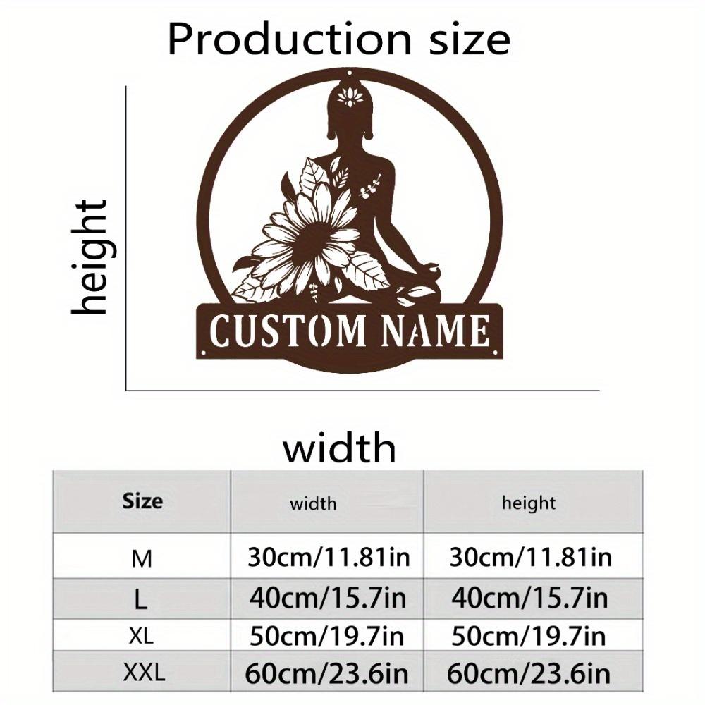 Custom Metal Sign Floral Silhouette Home Garden Decor Reusable Matte Ironwork Holiday Gift