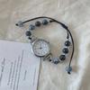 Student Party Quartz Watch Ceramic Beads Hand Cord Simple Pearl Tea Rose Gold High Aesthetic Value Women's Watch Sensation