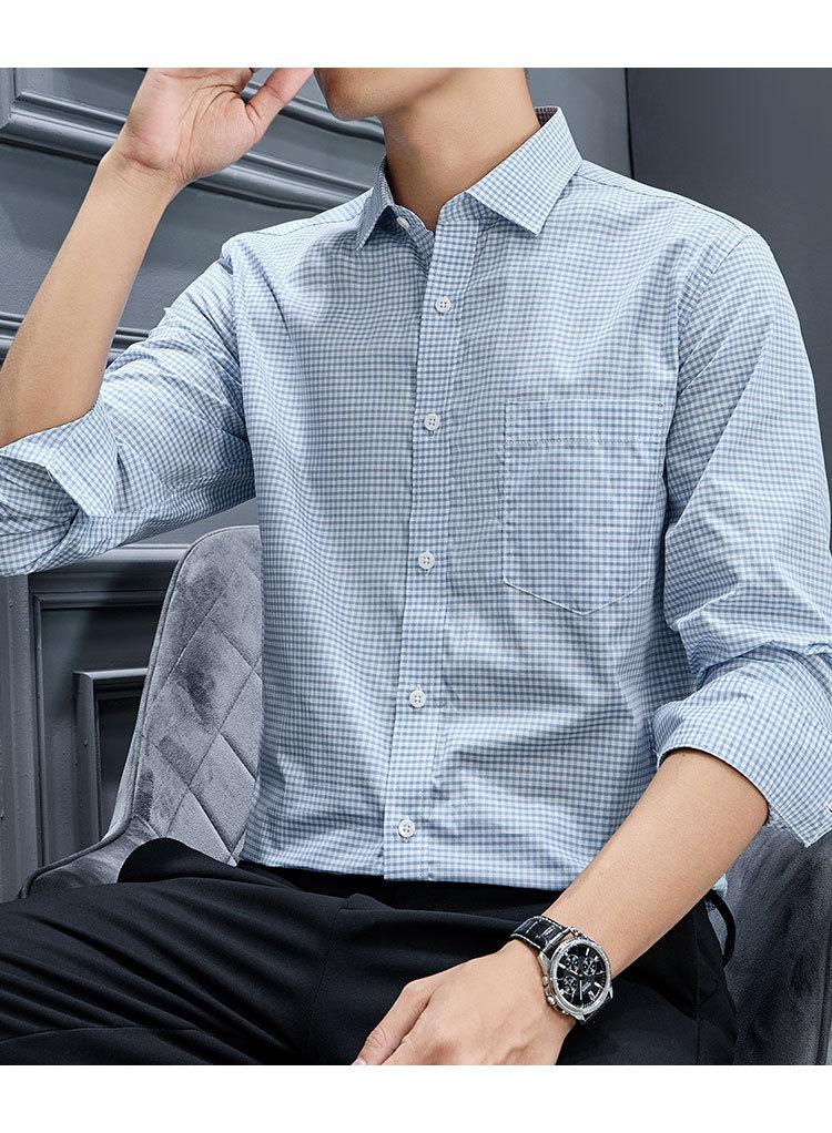 Autumn Casual Plaid Pure Cotton Shirt for Men