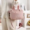 Solid Color Portable Lunch Bag Oxford Cloth Waterproof Aluminum Foil Lunch Bag Large Capacity with Handle Food Shoulder Bags