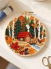 Autumn DIY Embroidery Kit with Embroidery Hoop Embroidery Stitches Practice Kit Needlepoint Kit for Beginners Craft Lovers Gift