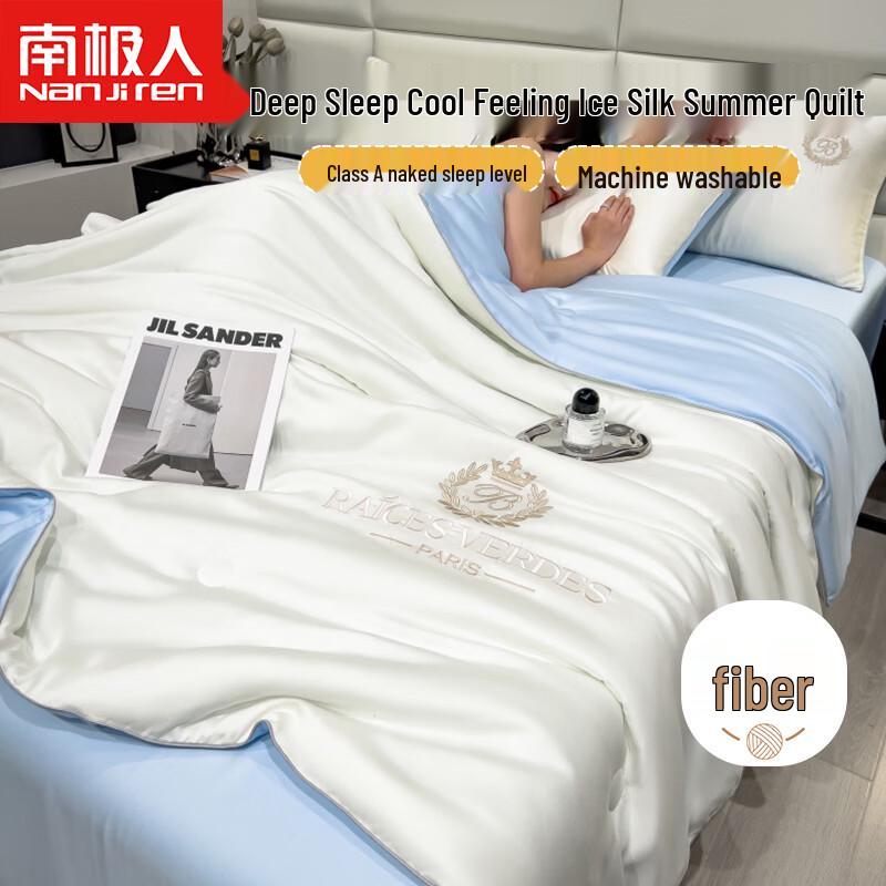 Nanjiren Antibacterial Ice Silk Summer Quilt Set