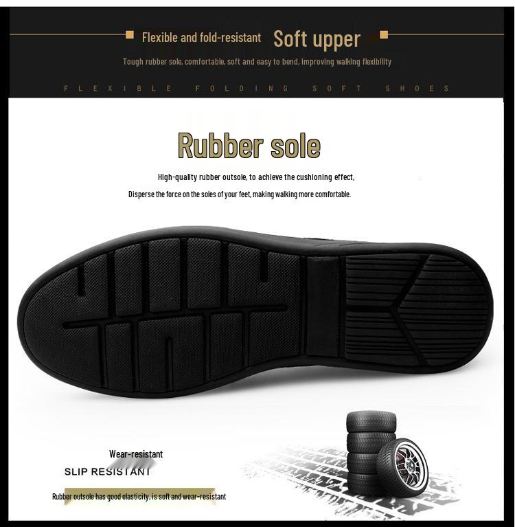 Men's Genuine Leather Slip-on Casual Shoes - Soft Sole, Breathable Driving Shoes
