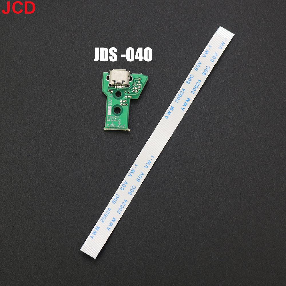 JCD 1pcs For PS4 Slim Pro Game Controller USB Charging Port Socket Circuit Board 12Pin JDS 011 030 040 055 14Pin 001 Connector