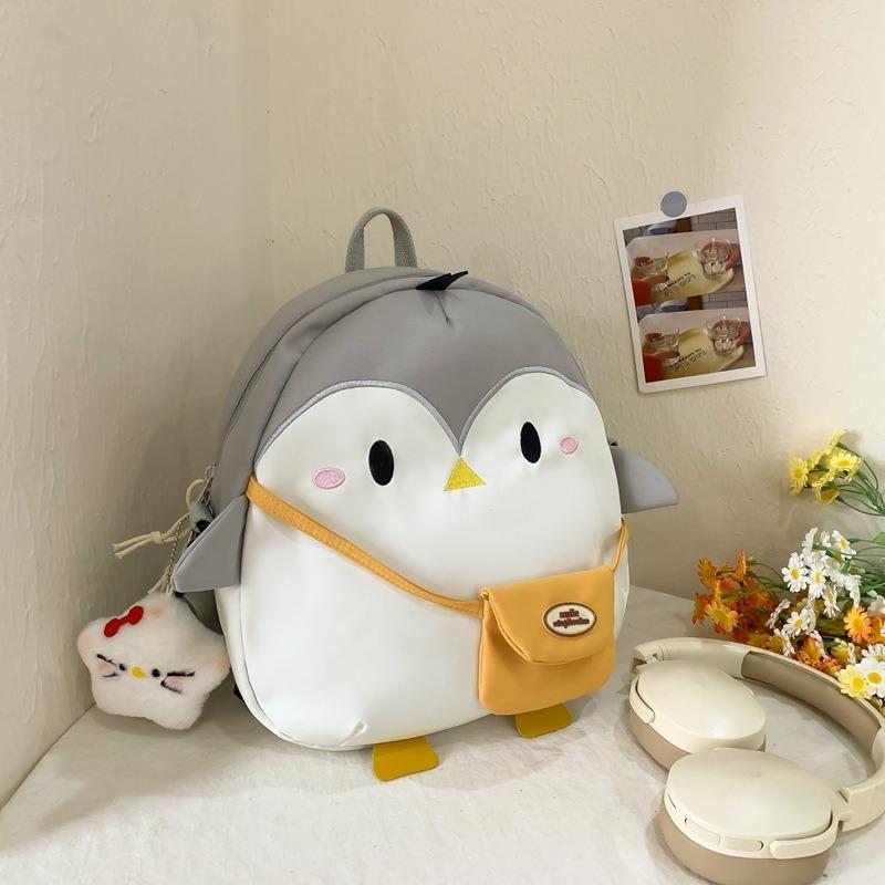 Cute Penguin Backpack Female New Versatile Cartoon Funny Backpack Casual Student Small School Bag